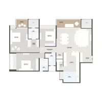 Vision Vanessa Ravet 3 BHK Floor Plan Image